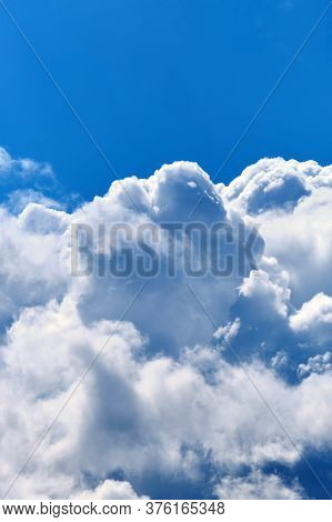 A Blue Sky With Dense Obesus. Vertical