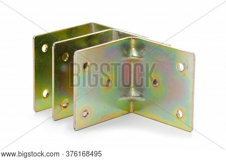 Furniture Metal Corner On White Background Isolation