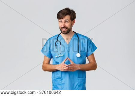 Healthcare Workers, Coronavirus Quarantine Campaign And Pandemic Concept. Professional Physician Exp
