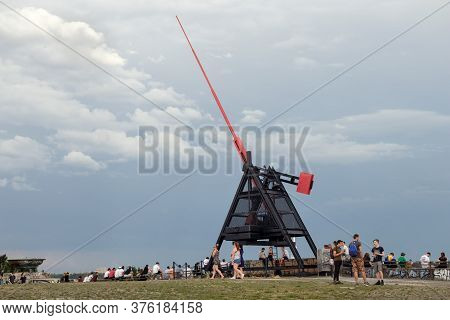 Prague, Czech Republic - July 10, 2020: Metronome In The Letna Park