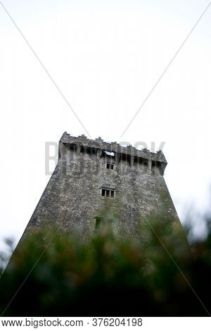 Looking up at Blarney Castle