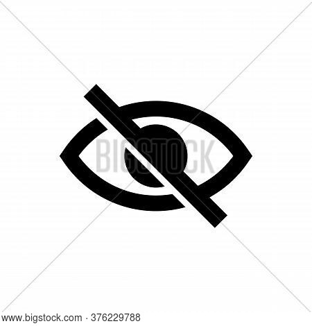 Eye. Sensitive Content Sign. Censored View Icon. Internet Safety Concept, Inappropriate Content. Eye