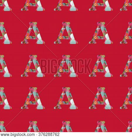 The A From Alfabet Repeat Pattern Print Background