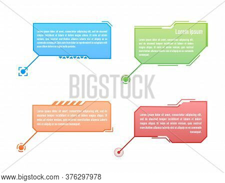 Hud Futuristic Style Callout Titles. Futuristic Callout Bar Labels. Vector Stock Illustration
