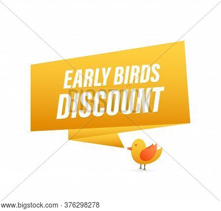 Early Bird Special Discount Sale. Discount Offer Price Sign. Modern Promotion Template. Sale Tag. Ve