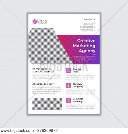 Corporate Business Flyer Poster Pamphlet Brochure Cover Design Layout Background,template In A4 Size