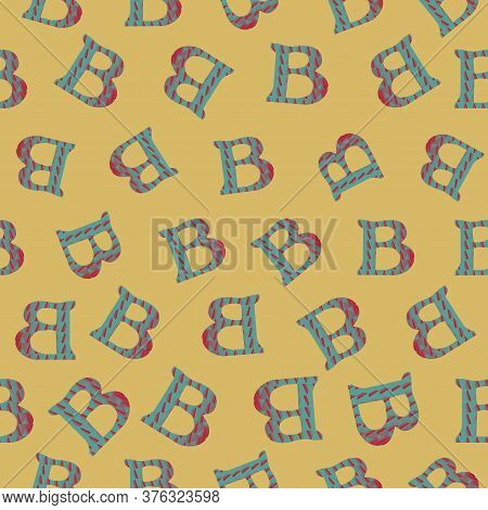 B From The Alfabet Repeat Pattern Print Background