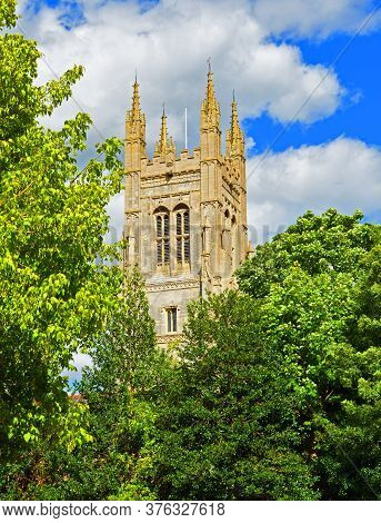 Tower Of St Mary The Virgin Parish Church Of St Neots Cambridgeshire.