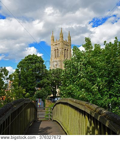 Tower Of St Mary The Virgin Parish Church Of St Neots Cambridgeshire.