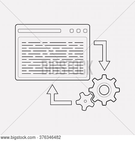 Back-end Development Icon Line Element. Vector Illustration Of Back-end Development Icon Line Isolat