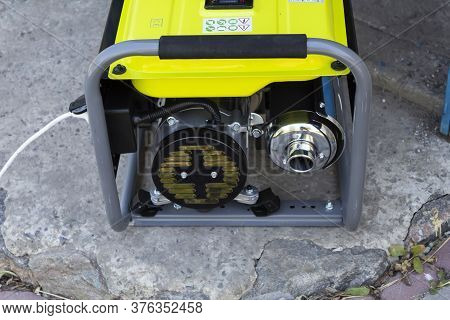 On The Porch There Is An Additional Source Of Energy At The Cottage Gasoline Generator.