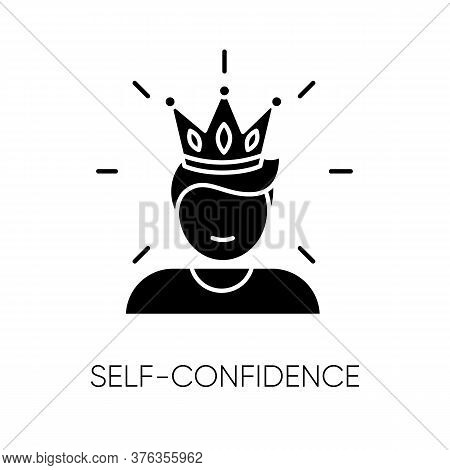 Self Confidence Black Glyph Icon