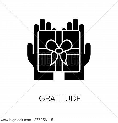 Gratitude Black Glyph Icon