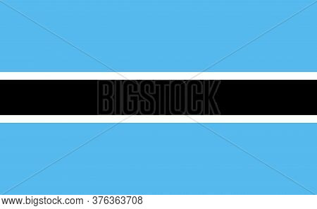 Botswana National Flag In Exact Proportions - Vector