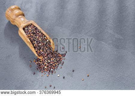 Black Quinoa Seeds - Chenopodium Petiolare. Text Space