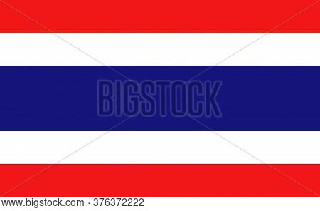 Thailand National Flag In Exact Proportions - Vector