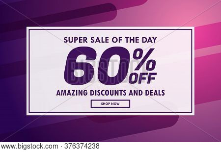 Sale Banner Voucher Template Vector Design With Offer Details