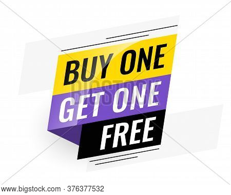 Bogo (buy One Get One) Free Sale Banner
