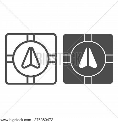Gps Navigator Marker And Crossroads Line And Solid Icon, Navigation Concept, Navigation Arrow On Cit