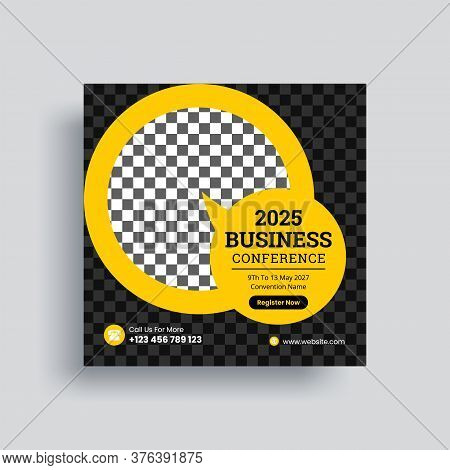 Business Conference Social Media Post Square Flyer Template
