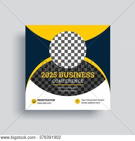 Business Conference Social Media Post Square Flyer Template