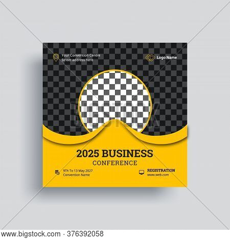 Business Conference Social Media Post Square Flyer Template