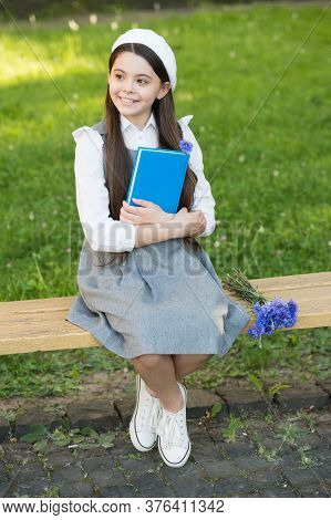 Start Your School Year Off Right. Happy Child On September 1. Small Girl Back To School On September