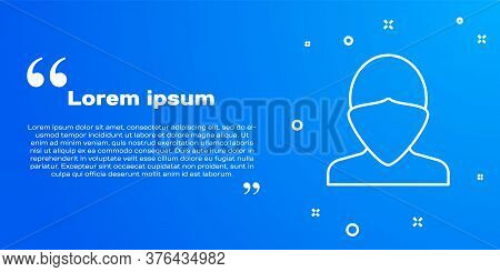 White Line Vandal Icon Isolated On Blue Background. Vector