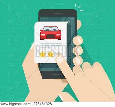 Car Vehicle Review Rating Online On Mobile Phone Or Automobile Testimonial Feedback, Website Shop On