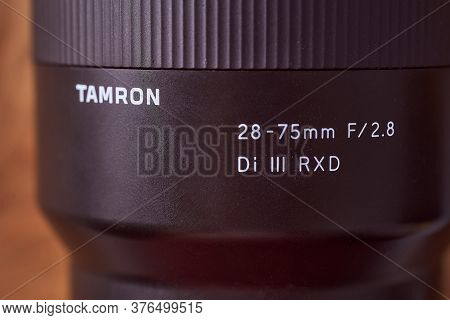 12.07.2020 Tamron Lens 28-75 Mm F 2.8 Di Iii Rxd For Sony Mirrorless Camera. Closeup