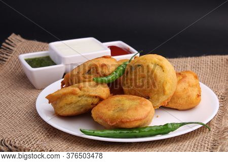 Fried Potato Patty Also Known As Batata Vada