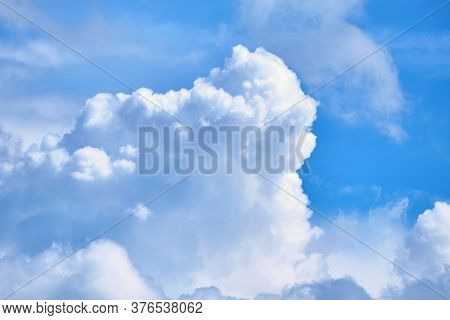 A Blue Sky With Dense Obesus. Vertical