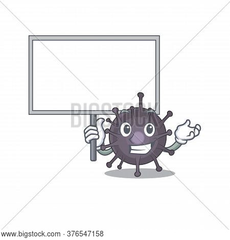Sweet Mascot Design Of Salmonella Bring A Board