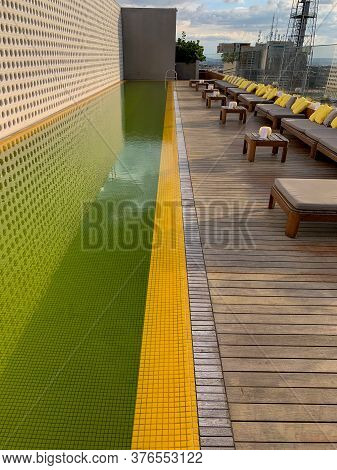 Swimming Pool Terrace At B Hotel In Brasilia, Design By The Urbanist Lucio Costa With Oscar Niemeyer