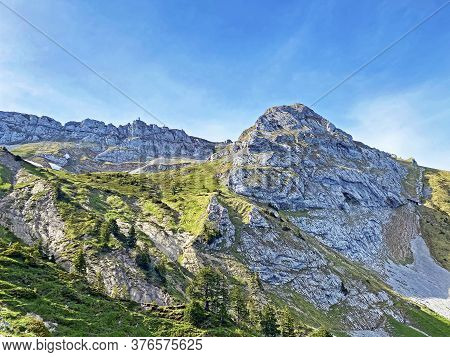 Alpine Peaks Of Oberhaupt And Esel In The Swiss Mountain Range Of Pilatus And In The Emmental Alps, 