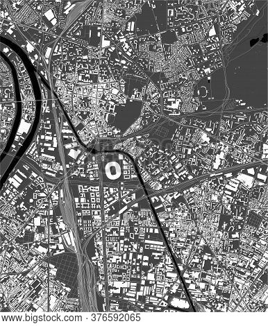 Map Of The City Of Saint-denis, France