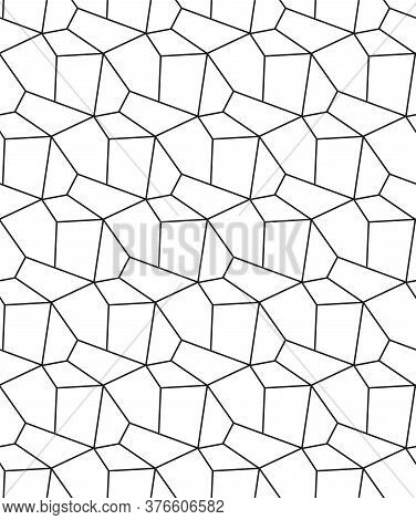 Repeat Islamic Graphic Diagonal Repetition Texture. Repetitive Creative Vector, Cell Swatch Pattern.