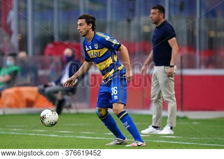 Milano, (italy). 15th July 2020. Italian Serie A. Ac Milan Vs Parma Calcio . Matteo Darmian  Of Parm