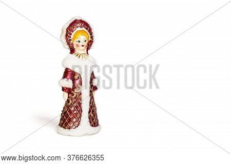 Snow Maiden Toy On A White Background