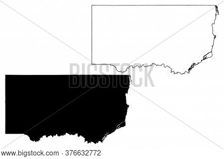 Clinton County, Iowa (u.s. County, United States Of America, Usa, U.s., Us) Map Vector Illustration,