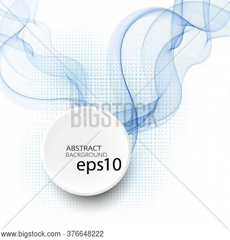 Vertical Blue Wave Design, Abstract Background Vector