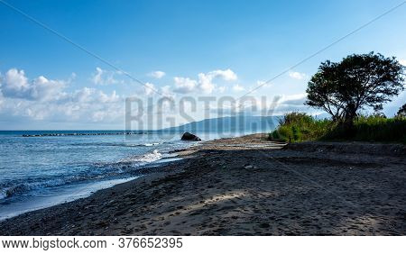 Pebble Beach On The Mediterranean Coast On The Akamas Peninsula On The Island Of Cyprus.