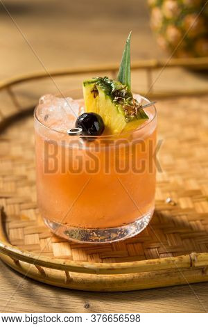 Homemade Boozy Mai Tai Cocktail