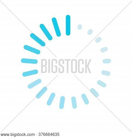 Loader Or Loading Icon Isolated Vector Rotating Indicator For Animated Downloading Process Symbol, P