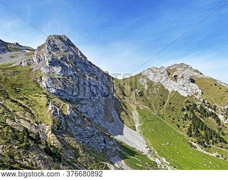 Alpine Peaks Of Esel And Rosegg In The Swiss Mountain Range Of Pilatus And In The Emmental Alps, Alp