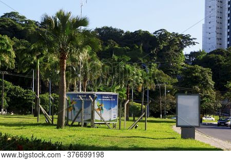 Salvador, Bahia / Brazil - October 29, 2013: Air Monitoring Station Is Seen In The City Of Salvador.