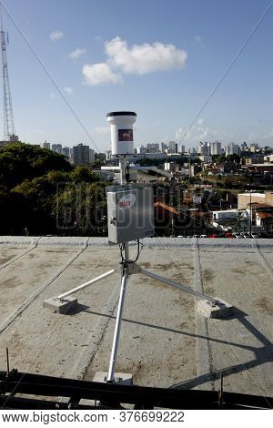 Salvador, Bahia / Brazil - October 29, 2013: Pluviometer, Device Used To Monitor The Amount Of Rain 