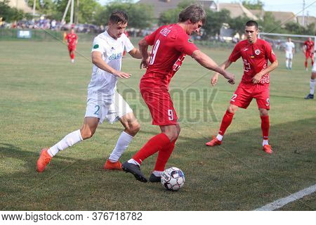 Odessa, Ukraine - Fight Of The First League Football Clubs At The Ukrainian Championship. Fc Balkany