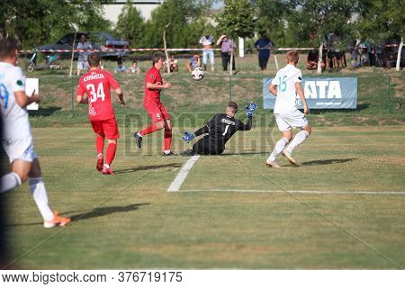 Odessa, Ukraine - Fight Of The First League Football Clubs At The Ukrainian Championship. Fc Balkany