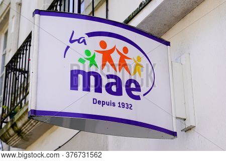 Bordeaux , Aquitaine / France - 07 07 2020 : Mae Logo And Text Sign Of French Insurance For Teacher 